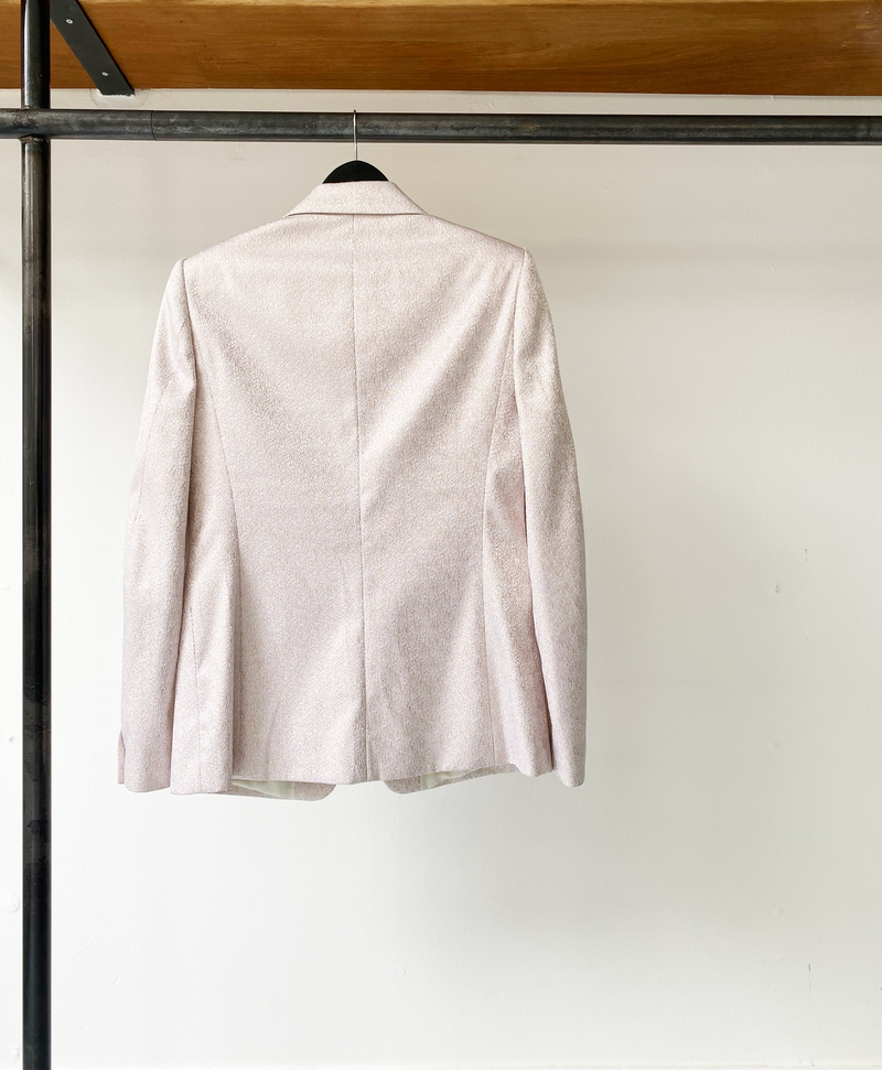 Dries van Noten soft pink shiny blazer size 38