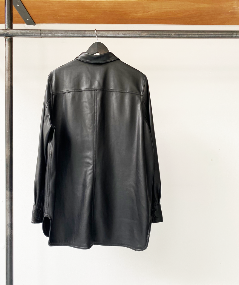 Stand Studio faux leather overshirt size 42
