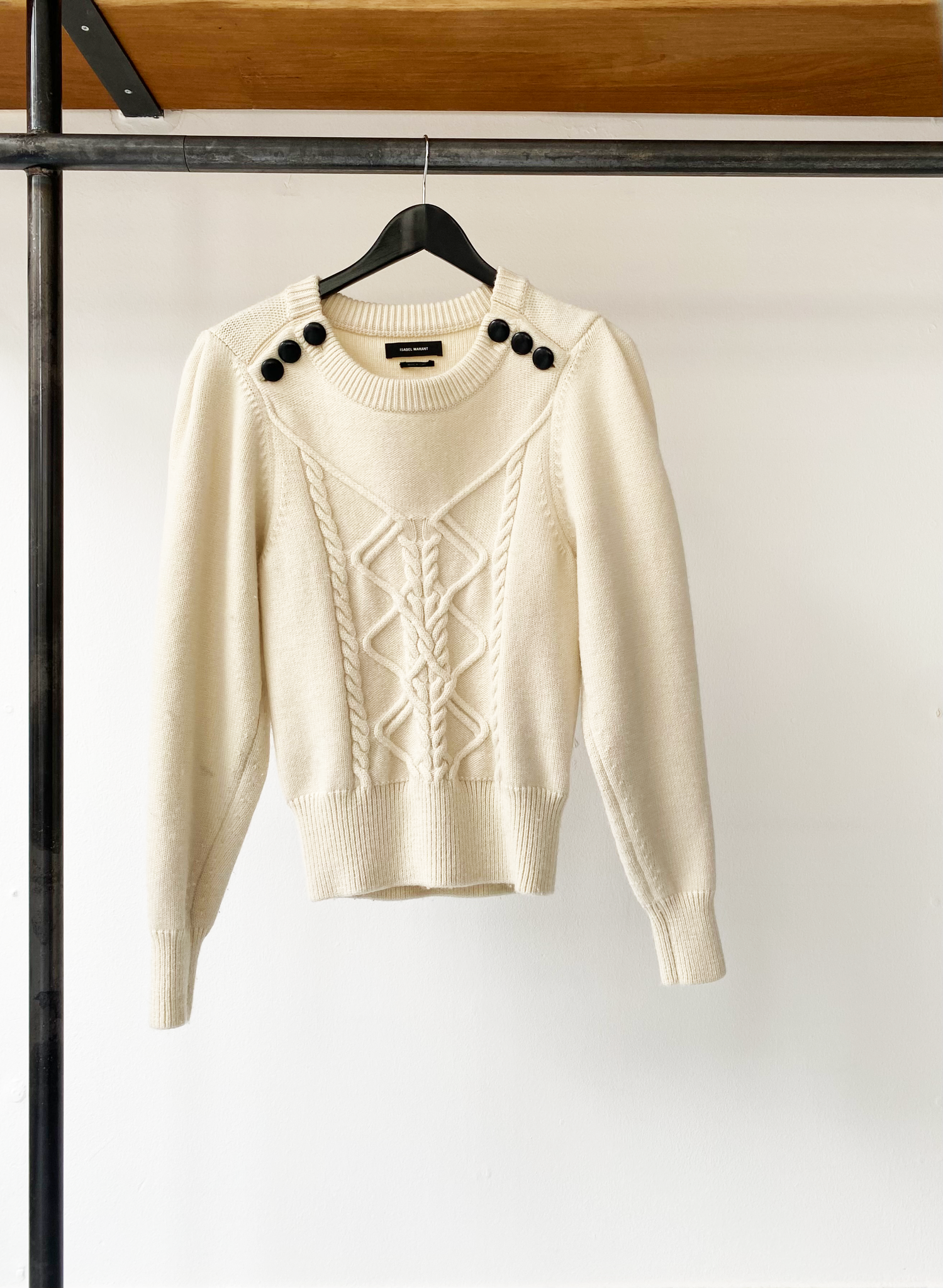 Isabel Marant off-white cable knit sweater size 38
