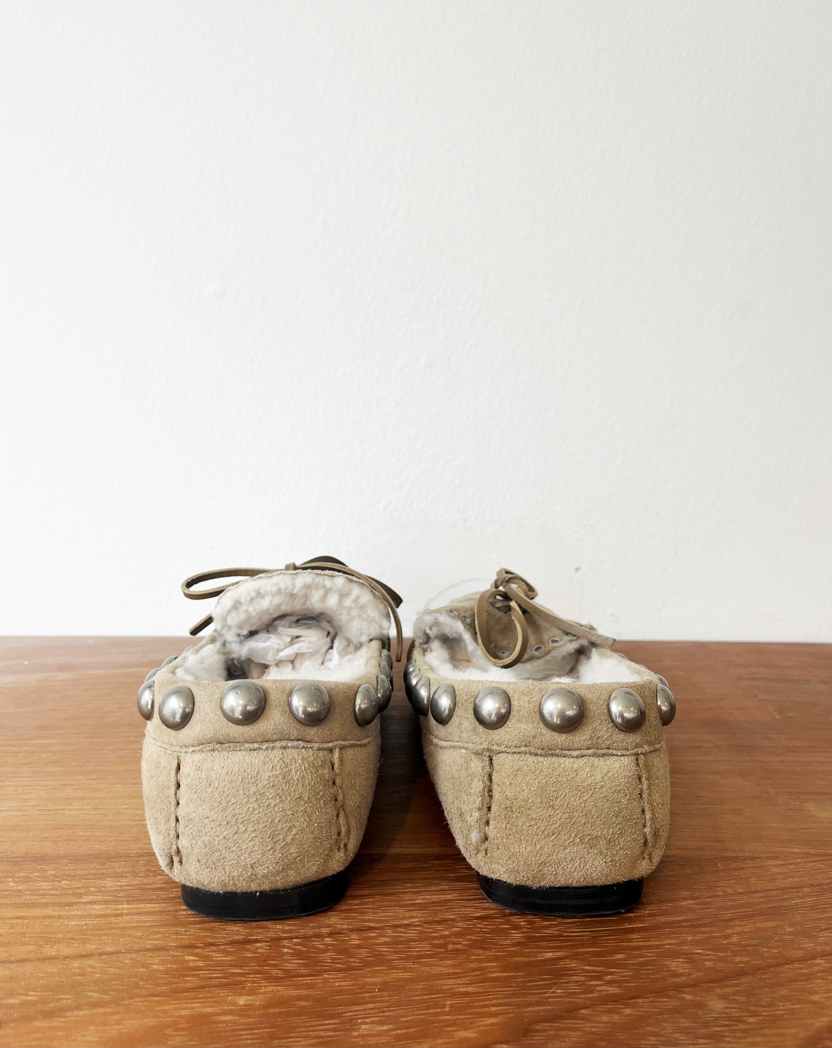 Isabel Marant shearling studded suede moccasins size 40