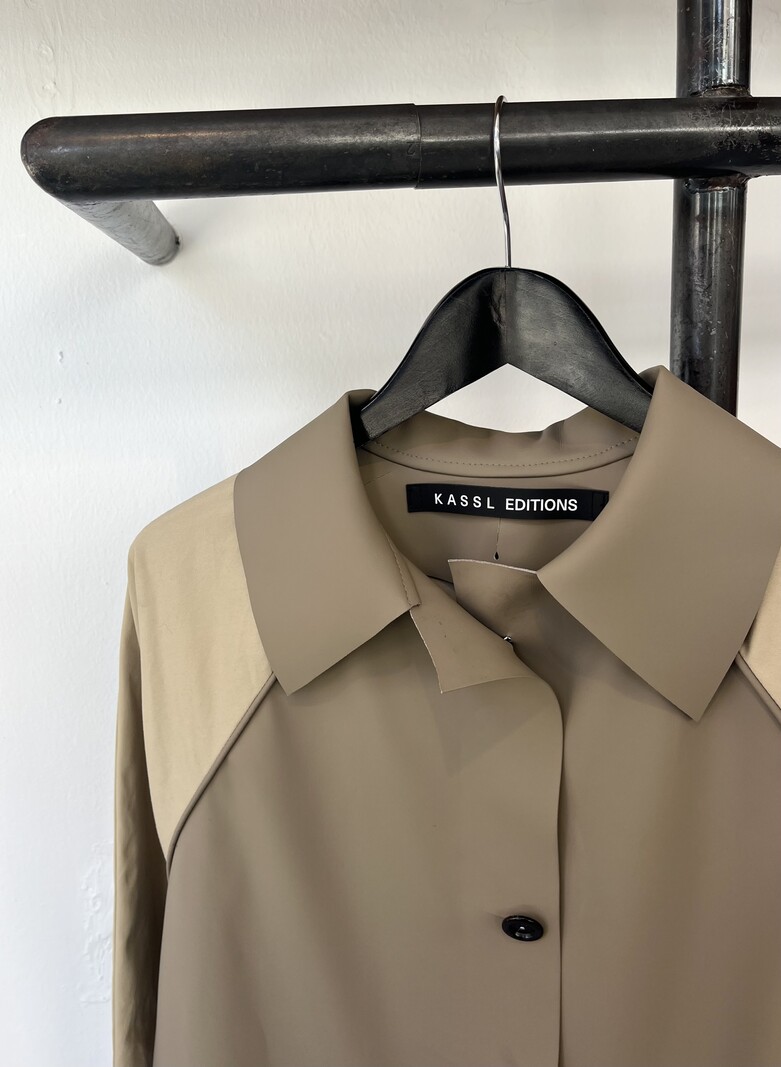 Kassl Editions mixed fabric trench coat size 36