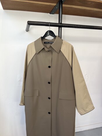 Kassl Editions mixed fabric trench coat size 36
