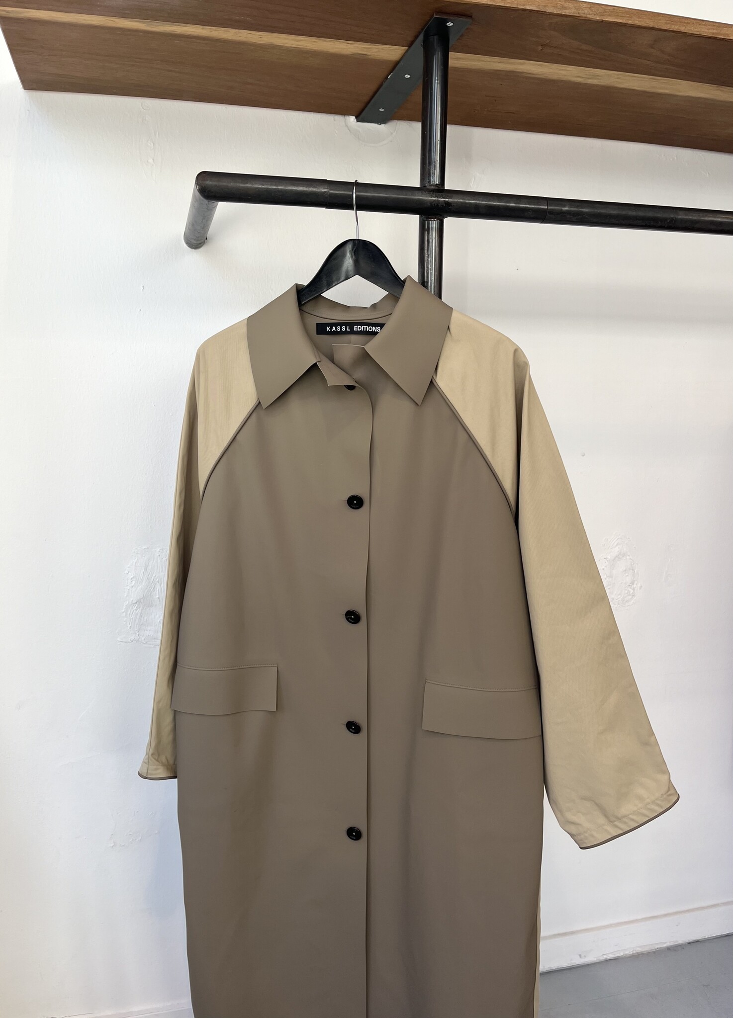 Kassl Editions mixed fabric trench coat size 36