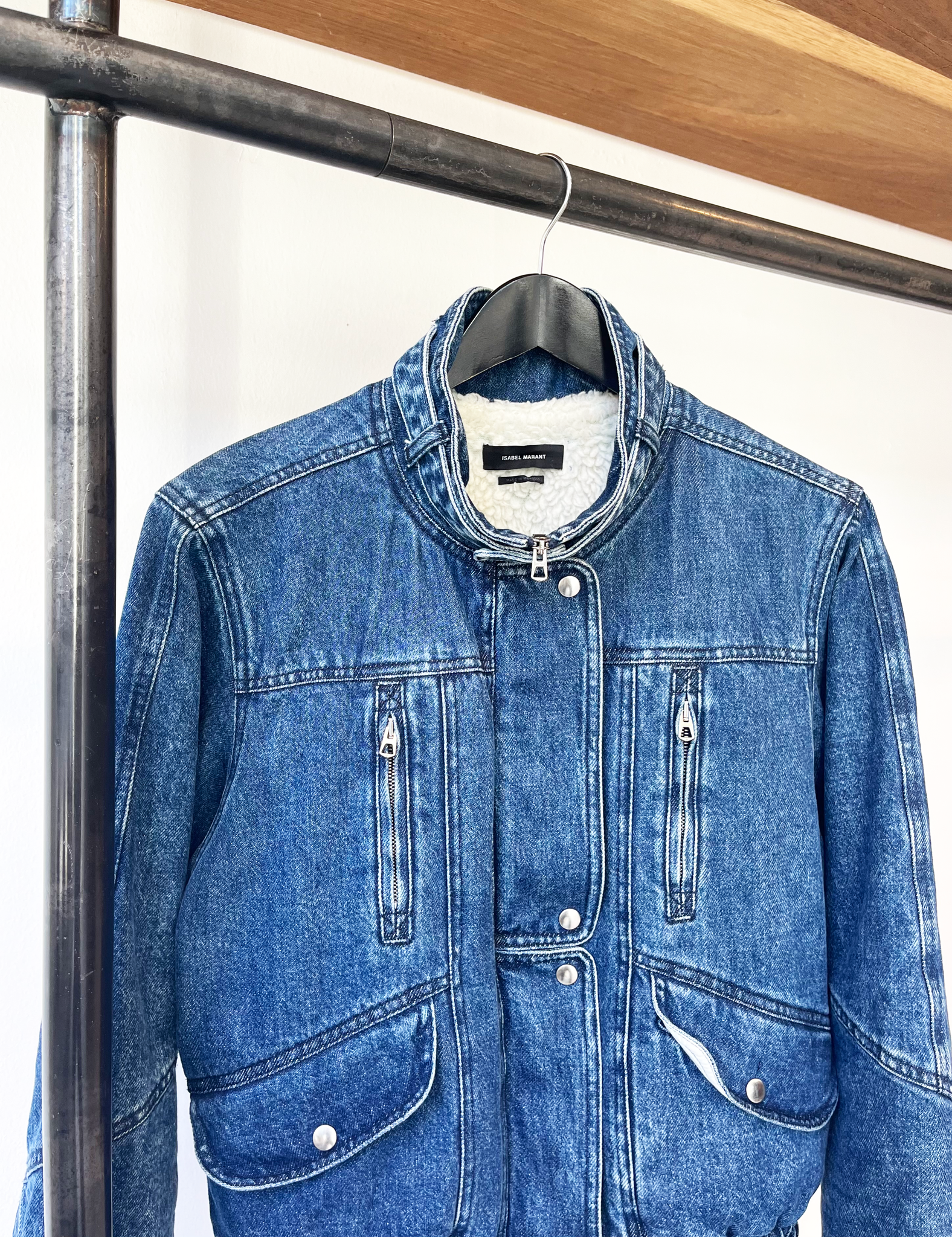 Isabel Marant padded denim jacket size 38