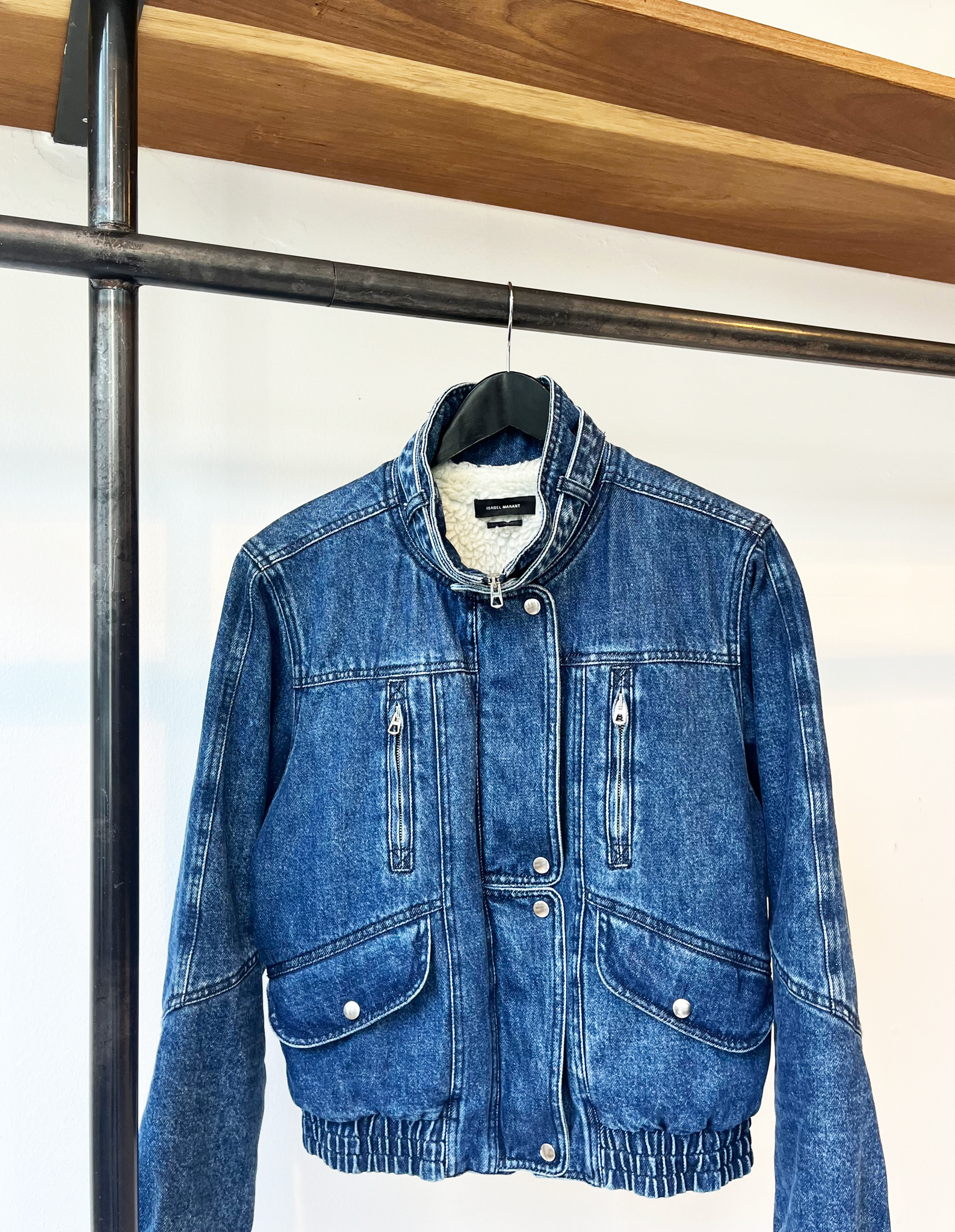 Isabel Marant padded denim jacket size 38