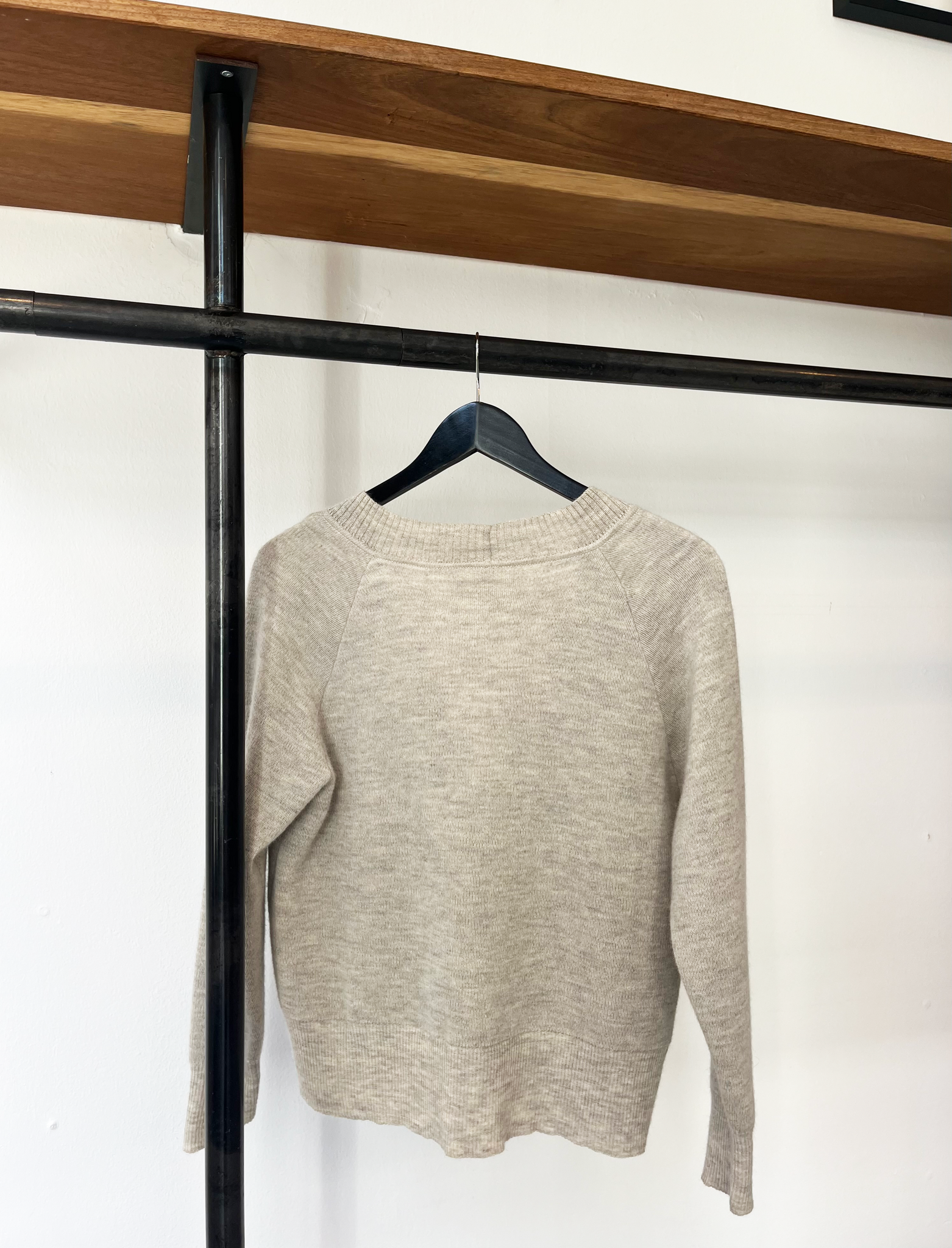 Aiayu beige melange llama cardigan size S