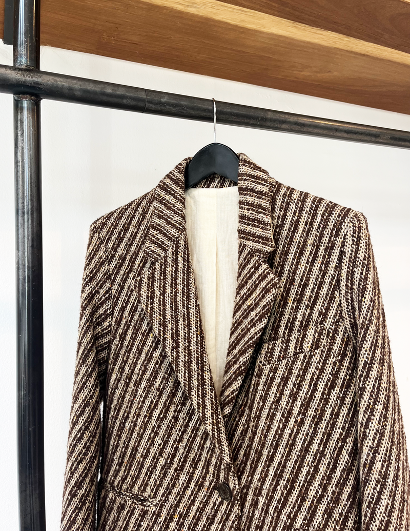 Laurence Bras striped wool blend jacket size 38