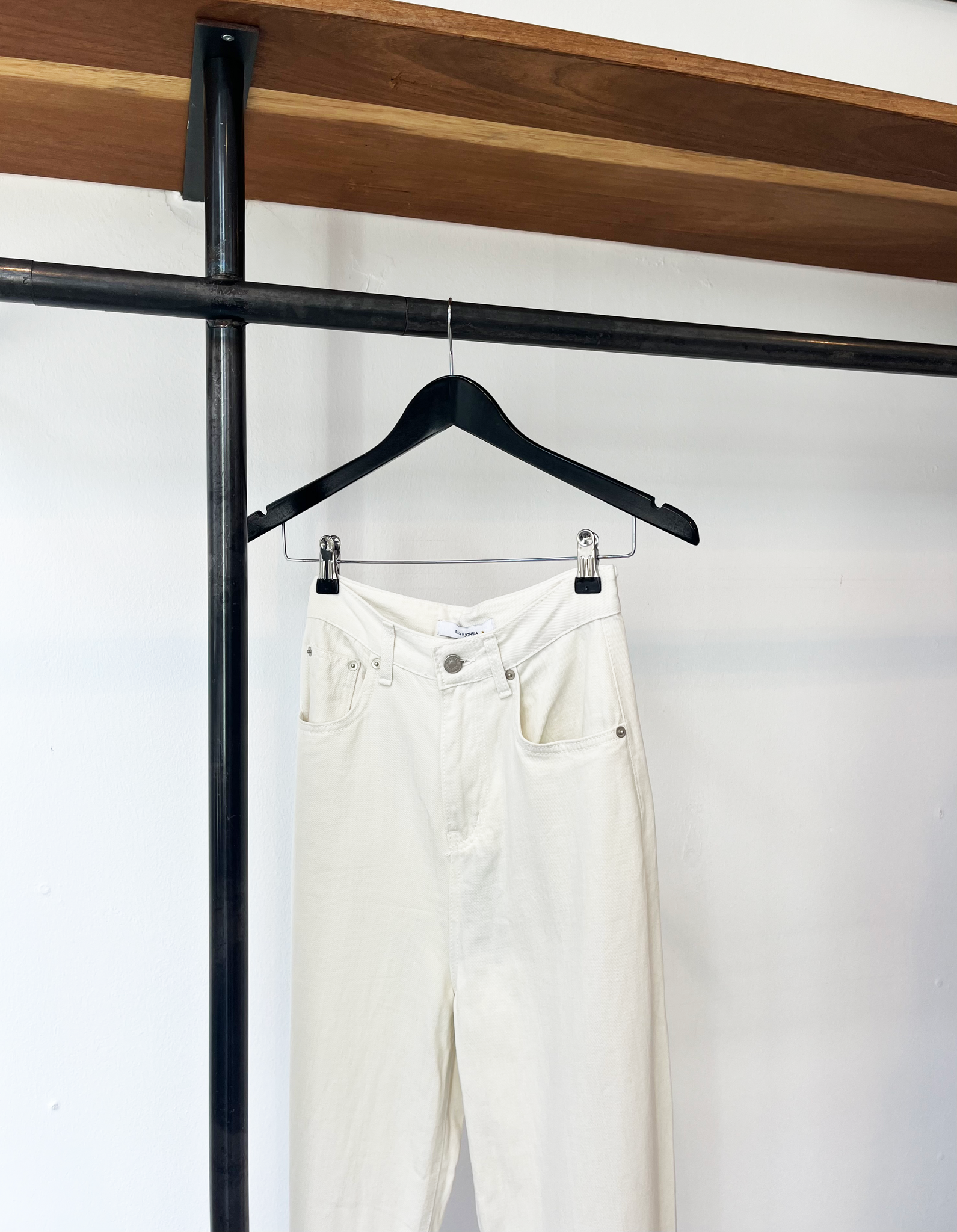 ecru cotton jeans size S