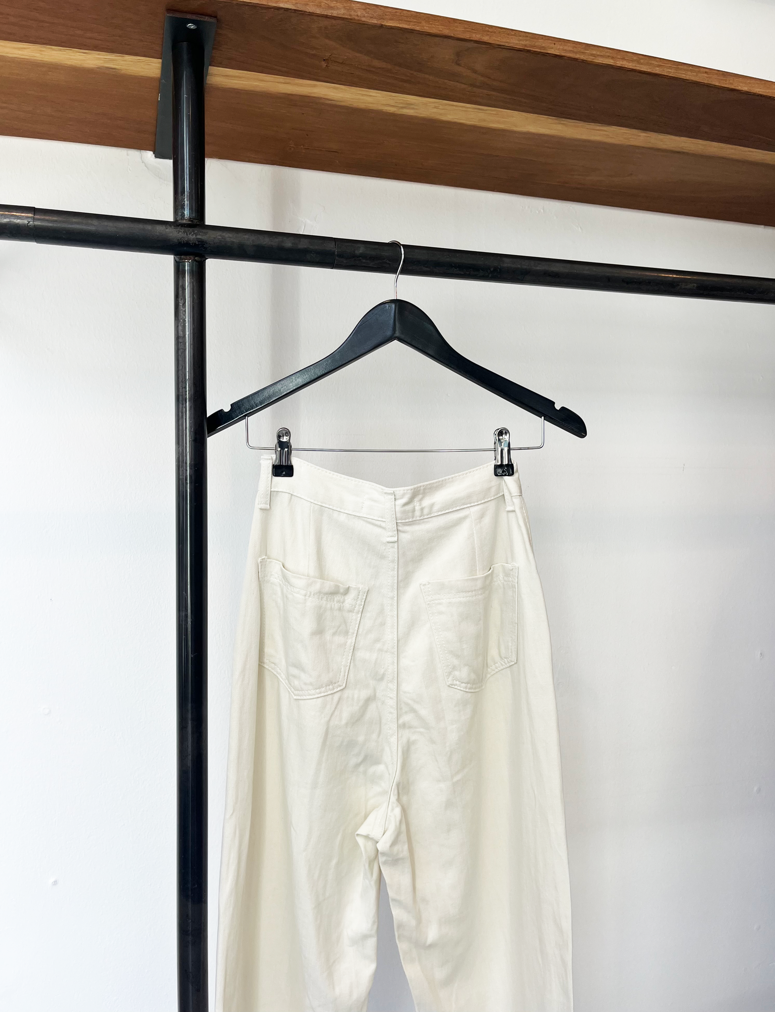 ecru cotton jeans size S