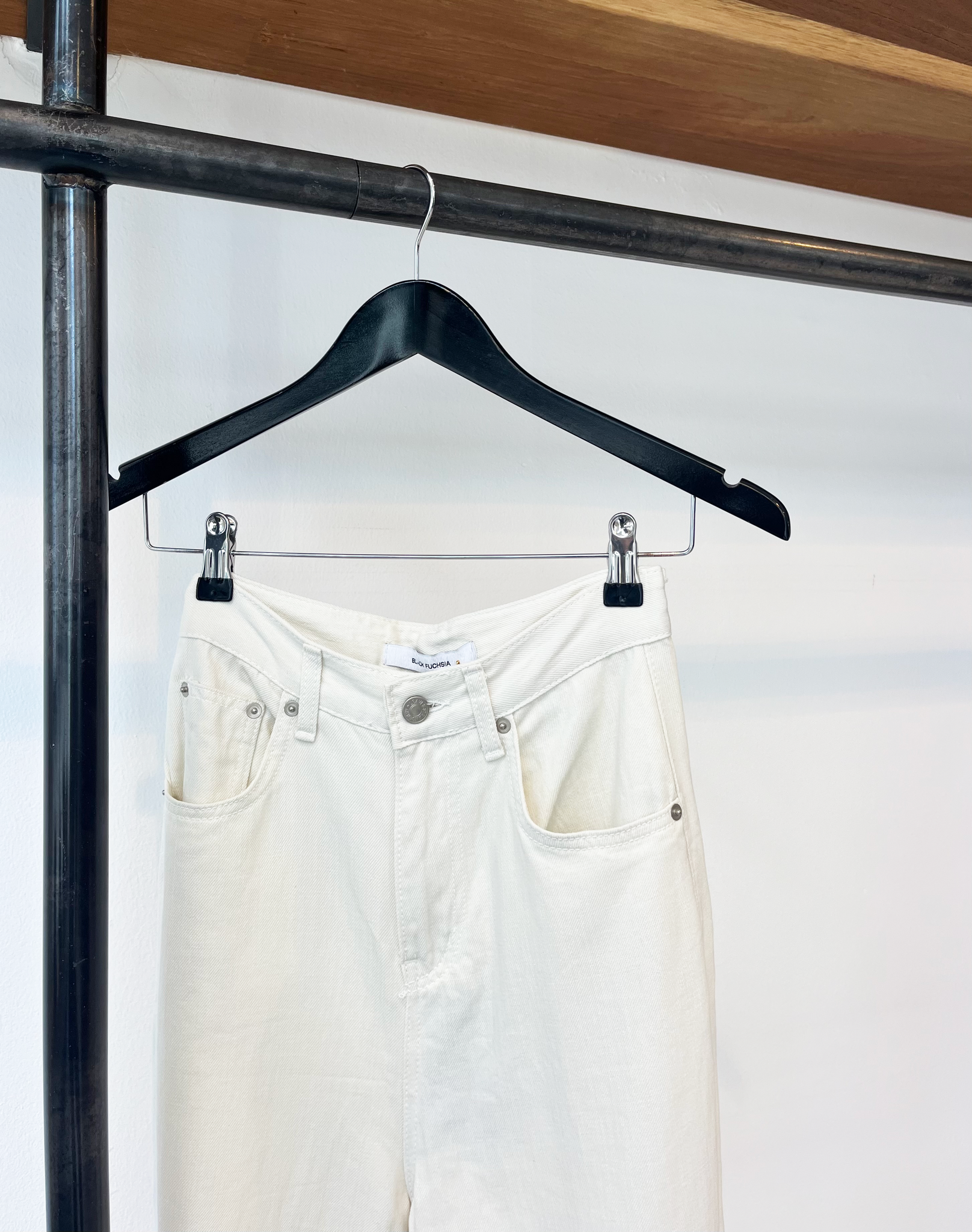 ecru cotton jeans size S