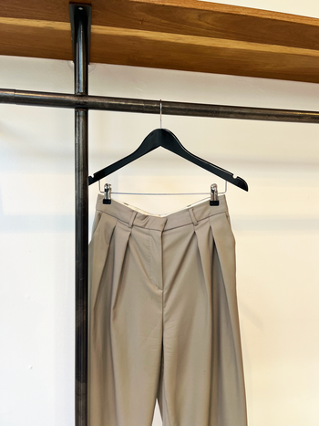 RÓHE stone grey wool trousers size 38