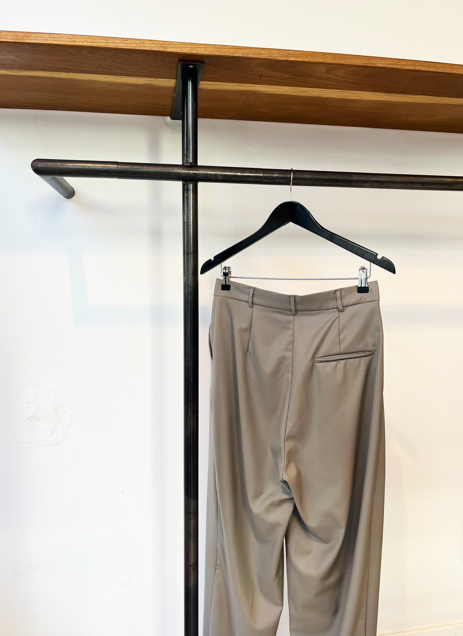 RÓHE stone grey wool trousers size 38