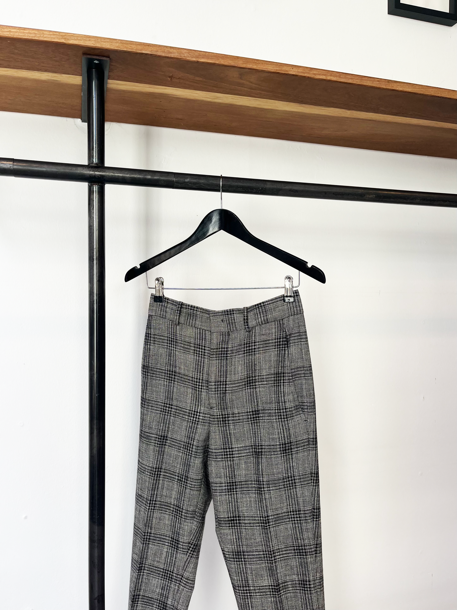 Isabel Marant black-grey checked wool trousers size 36
