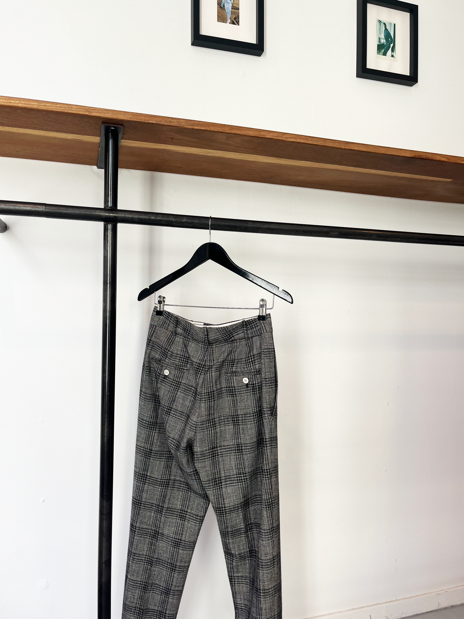 Isabel Marant black-grey checked wool trousers size 36