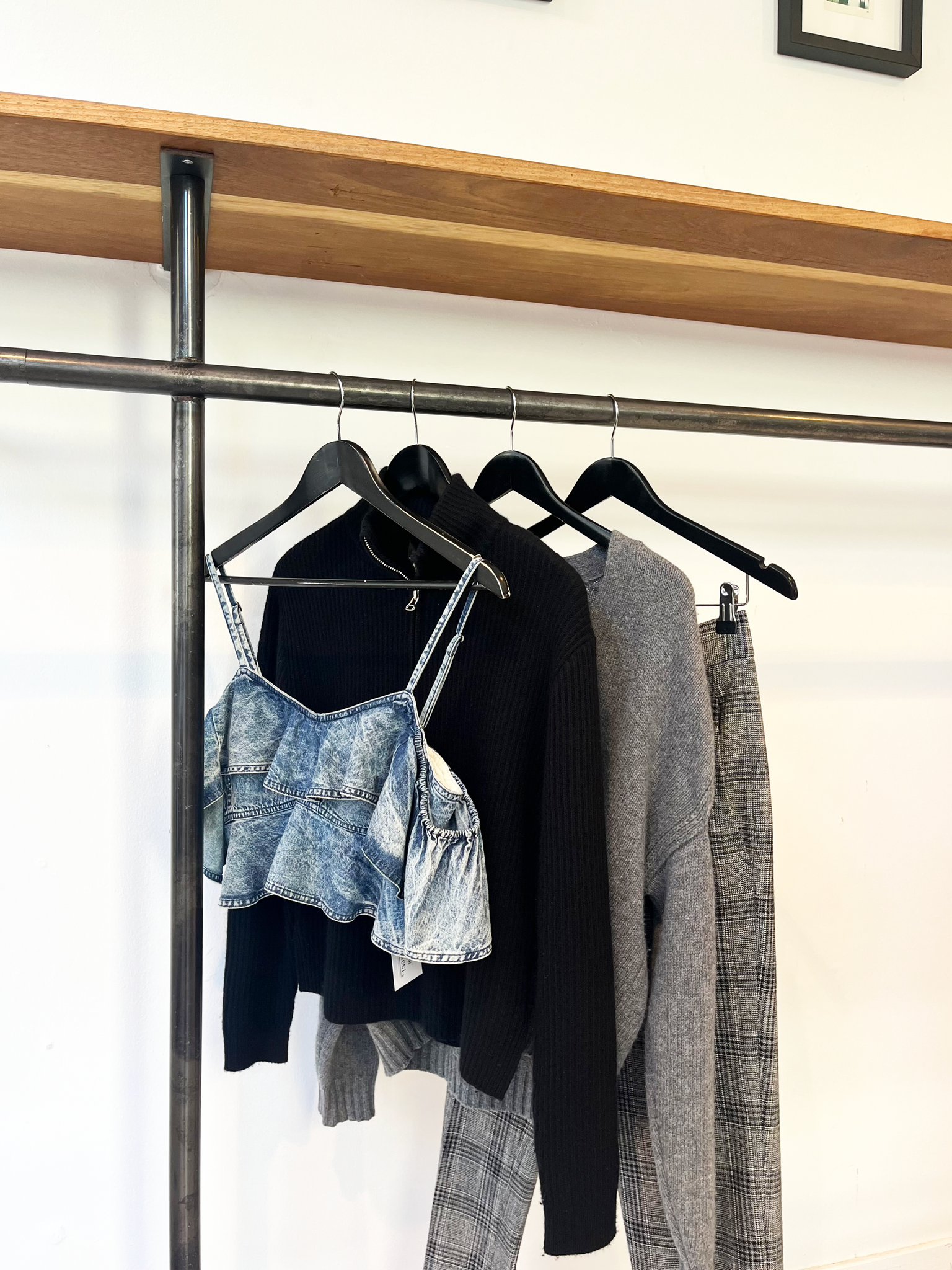 Isabel Marant black-grey checked wool trousers size 36