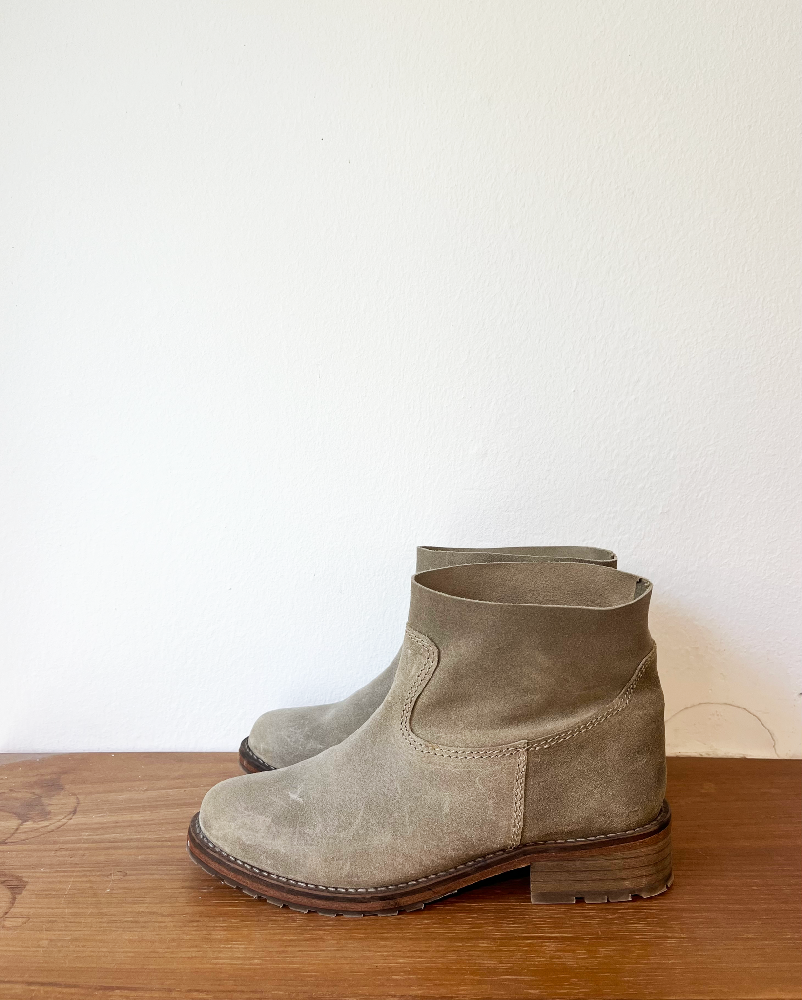 suede ankle boots size 38