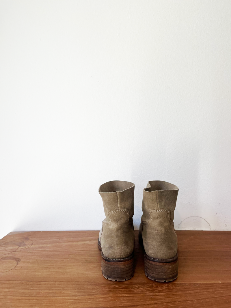 suede ankle boots size 38