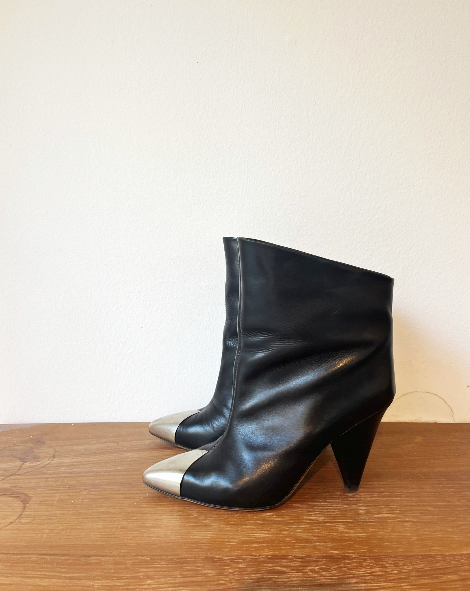 Isabel Marant lapio black leather boots size 38