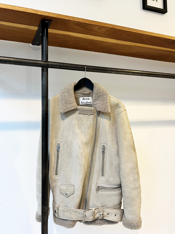 Acne Studios beige lamb shearling jacket size 36