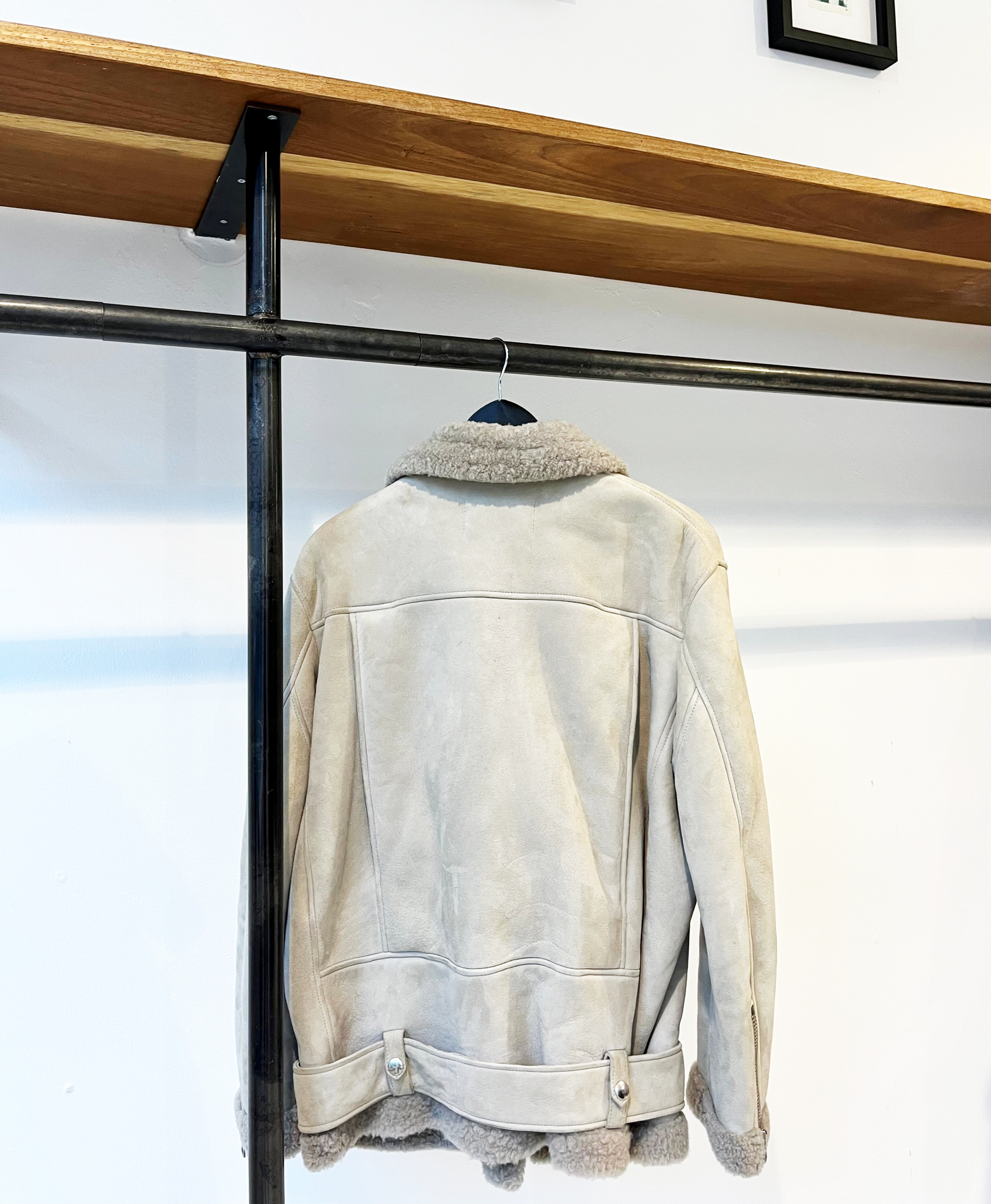 Acne Studios beige lamb shearling jacket size 36