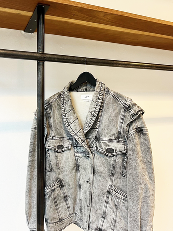 Isabel Marant Étoile acid wash denim bomber jacket size 36