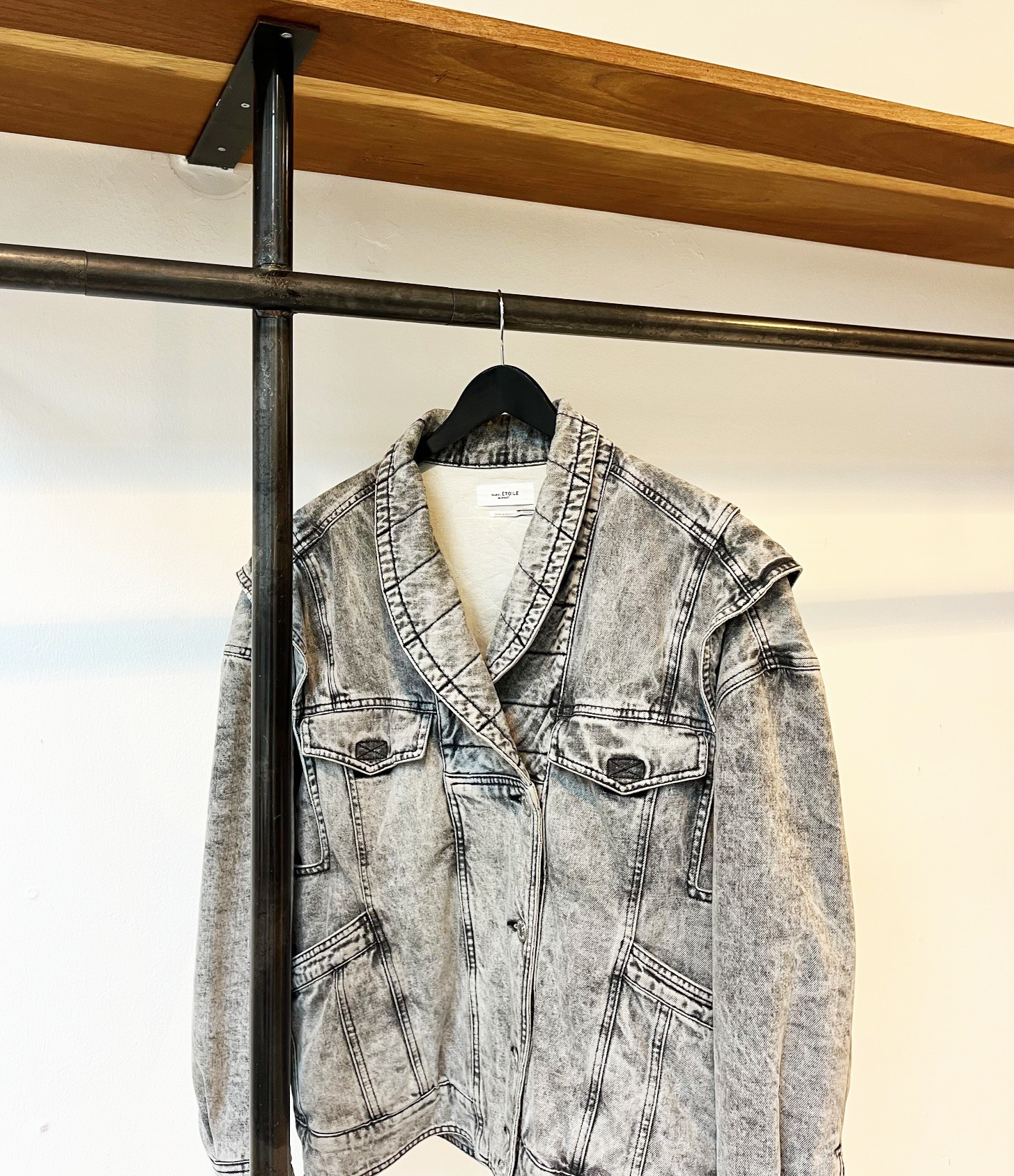 Isabel Marant Étoile acid wash denim bomber jacket size 36