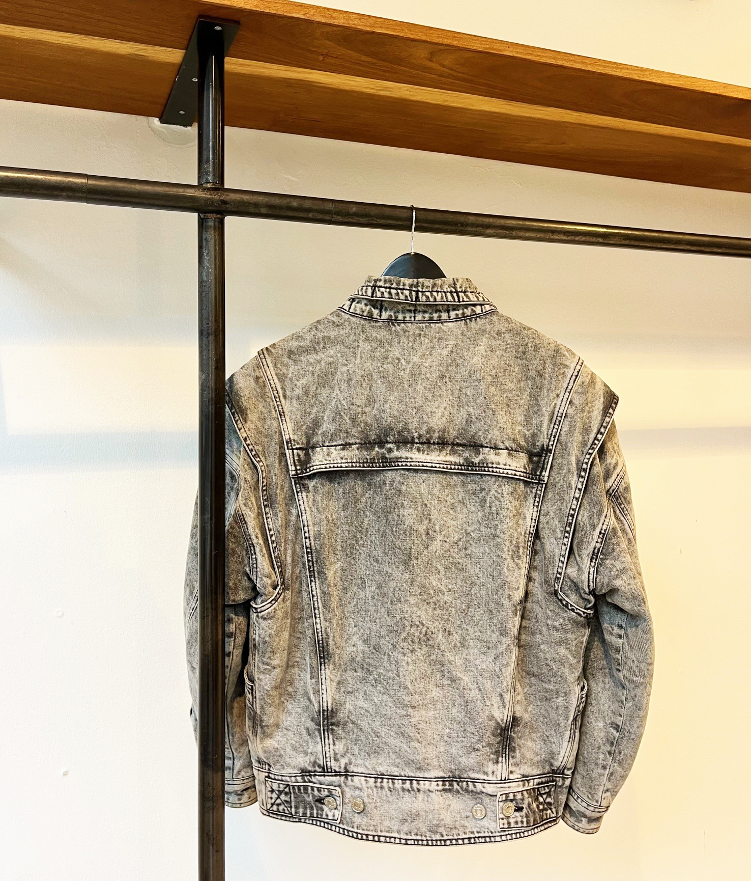 Isabel Marant Étoile acid wash denim bomber jacket size 36