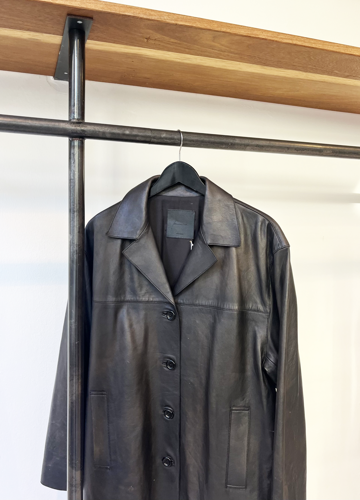 Massimo Dutti sheepskin leather jacket size M