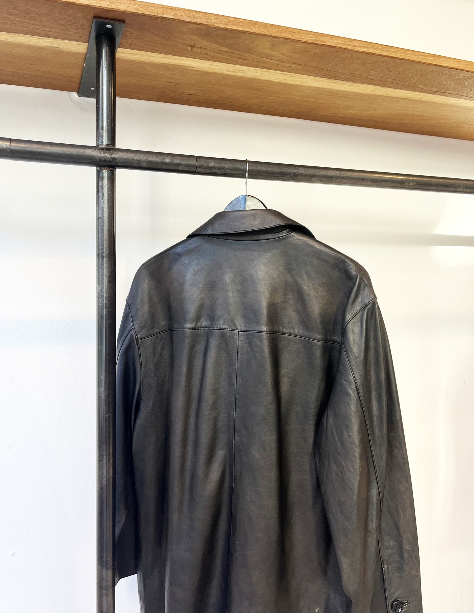 Massimo Dutti sheepskin leather jacket size M