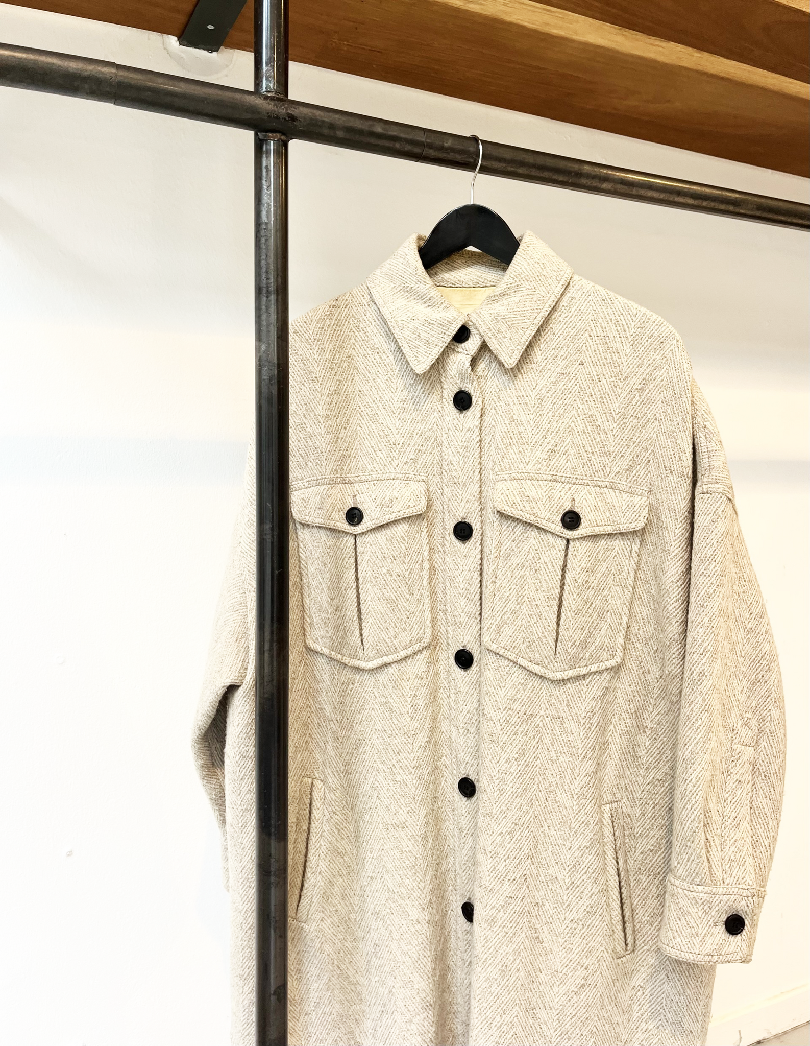 Isabel Marant Étoile wool blend ecru coat size 38