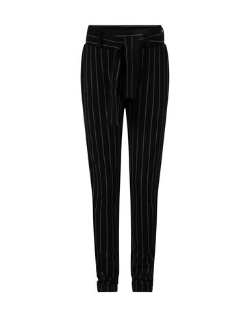 Striped Paperbag Pants Black Striped Paperbag Pants Black