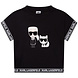 Karl Lagerfeld Karl Lagerfeld Kids T-shirt Crop Black Karl Lagerfeld Karl Lagerfeld Kids T-shirt Crop Black