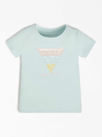 Guess GUESS T-Shirt Driehoek Logo Blue Guess GUESS T-Shirt Driehoek Logo Blue