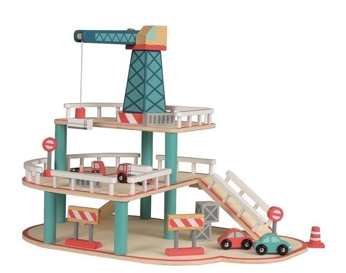 Egmont Toys-Houten Garage Met Bouwkraan