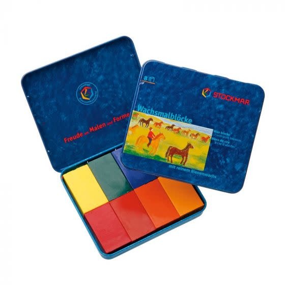 Wasblokjes 8 kleuren (waldorf assortiment)