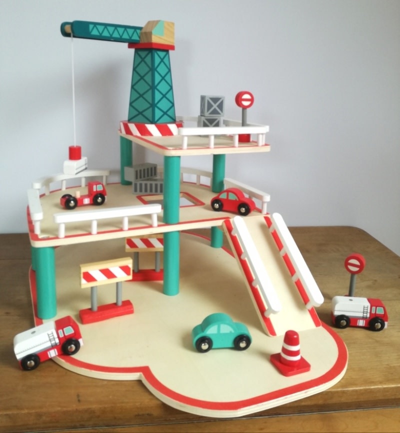 Egmont Toys-Houten Garage Met Bouwkraan