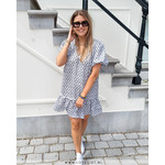 Refined Departement GWEN FLOWY DRESS - BLACK/WHITE