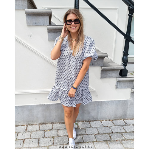 Refined Departement GWEN FLOWY DRESS - BLACK/WHITE