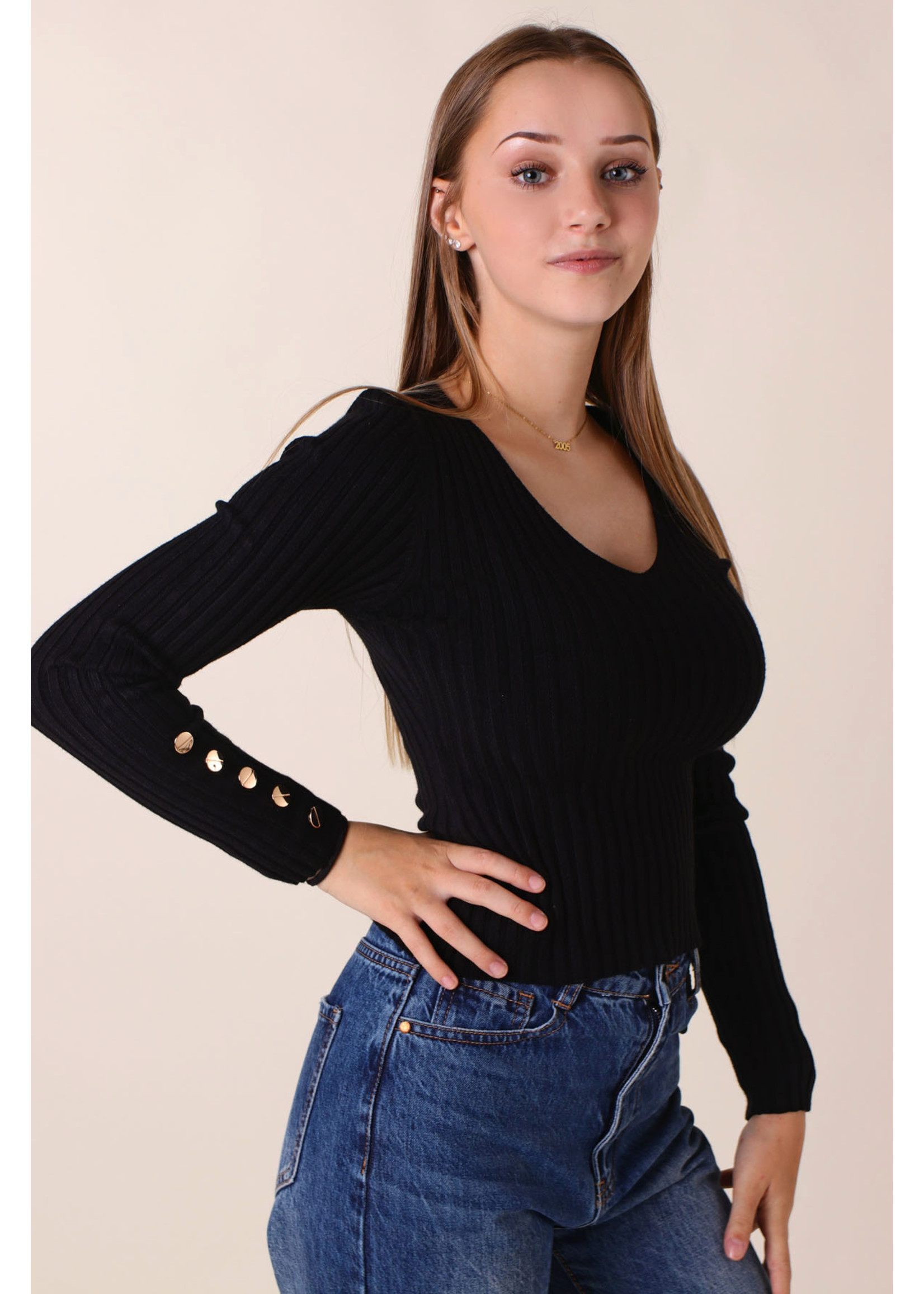 Moocci PULL BLACK - Long Sleeves