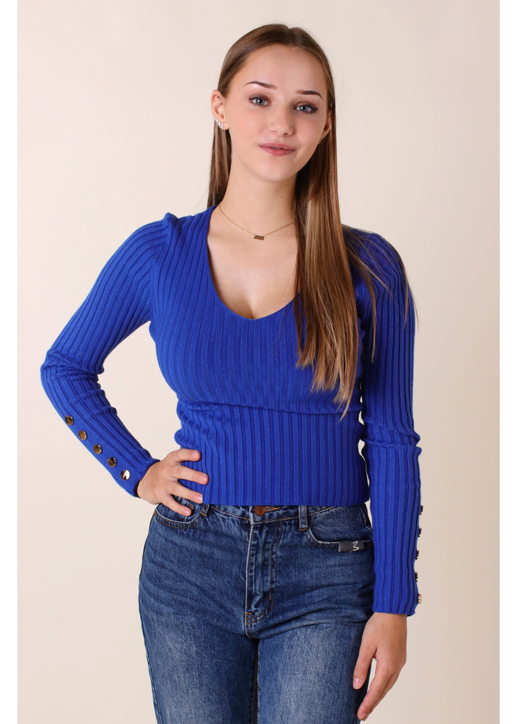 Moocci PULL ROYAL BLUE - Long Sleeves