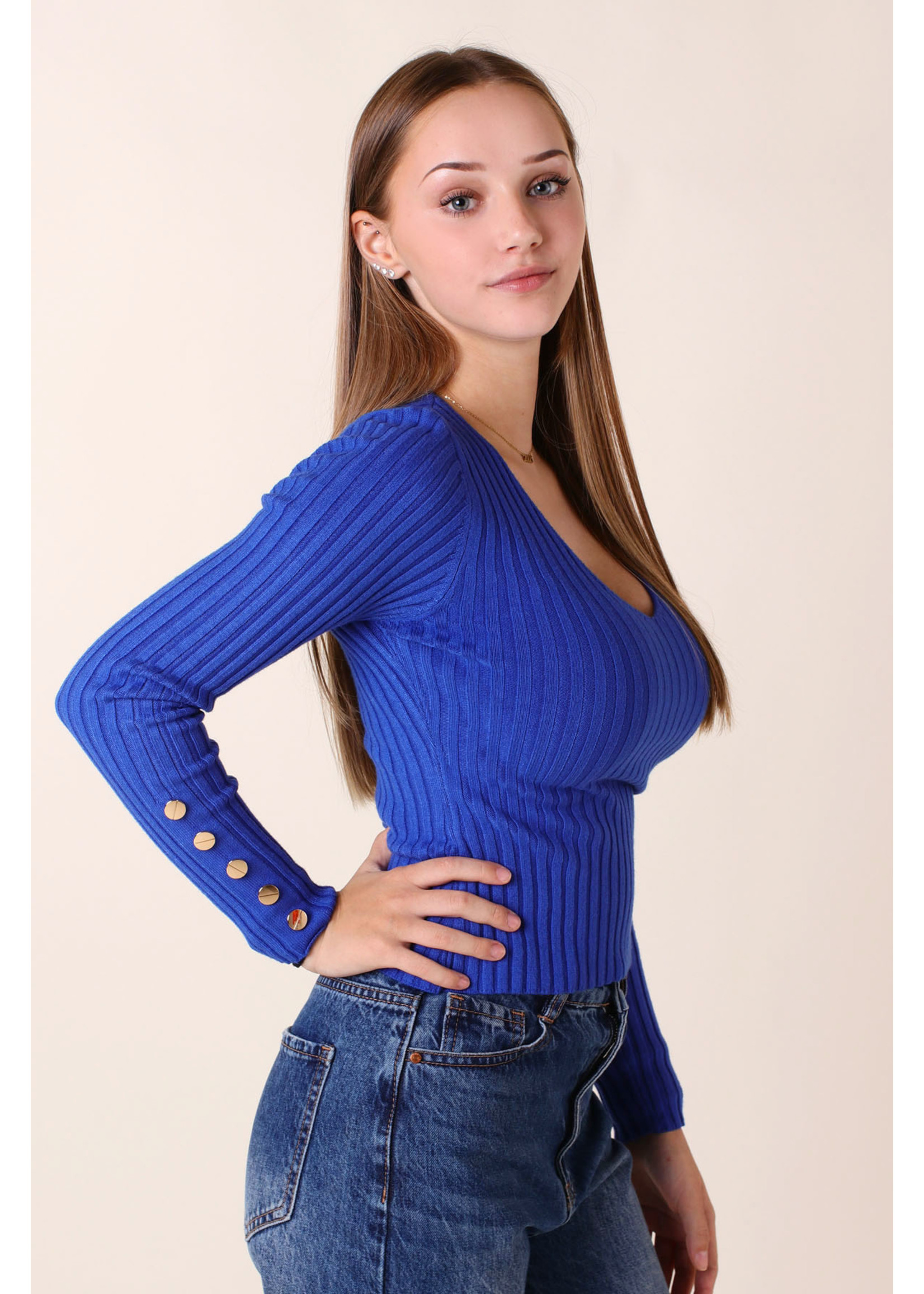Moocci PULL ROYAL BLUE - Long Sleeves