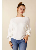 Moocci TOP Balloon Sleeves - WHITE - TU