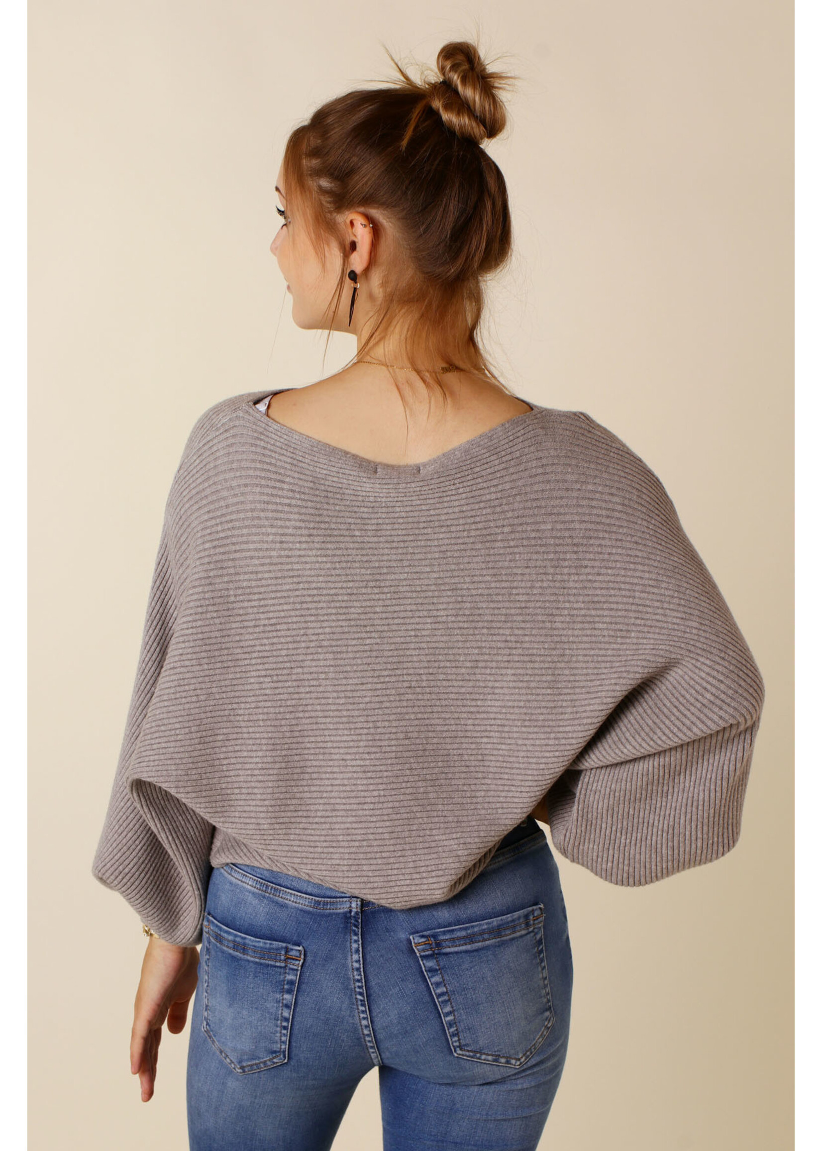 Moocci TOP Balloon Sleeves - GRAY -  TU