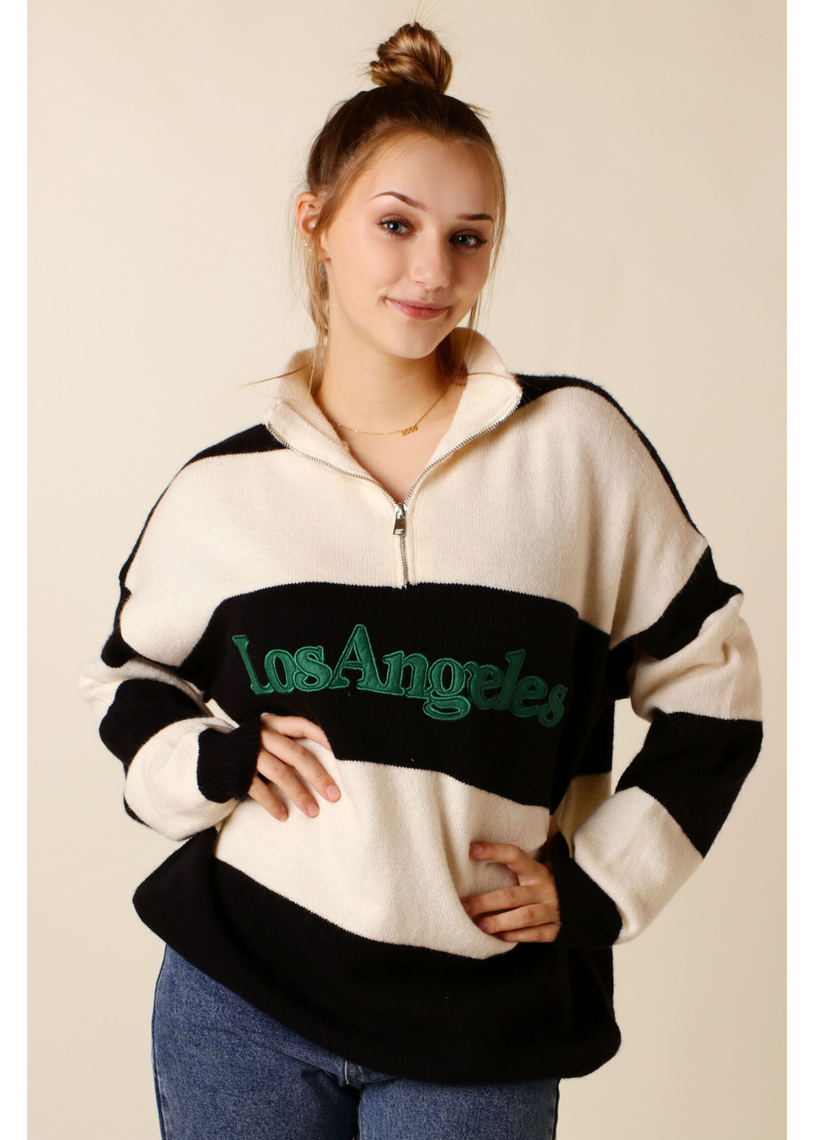 Moocci LA SWEATER Black and White - TU