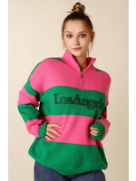 Moocci LA SWEATER Green and Pink - TU