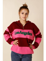 Moocci LA SWEATER Pink and Bordeau - TU