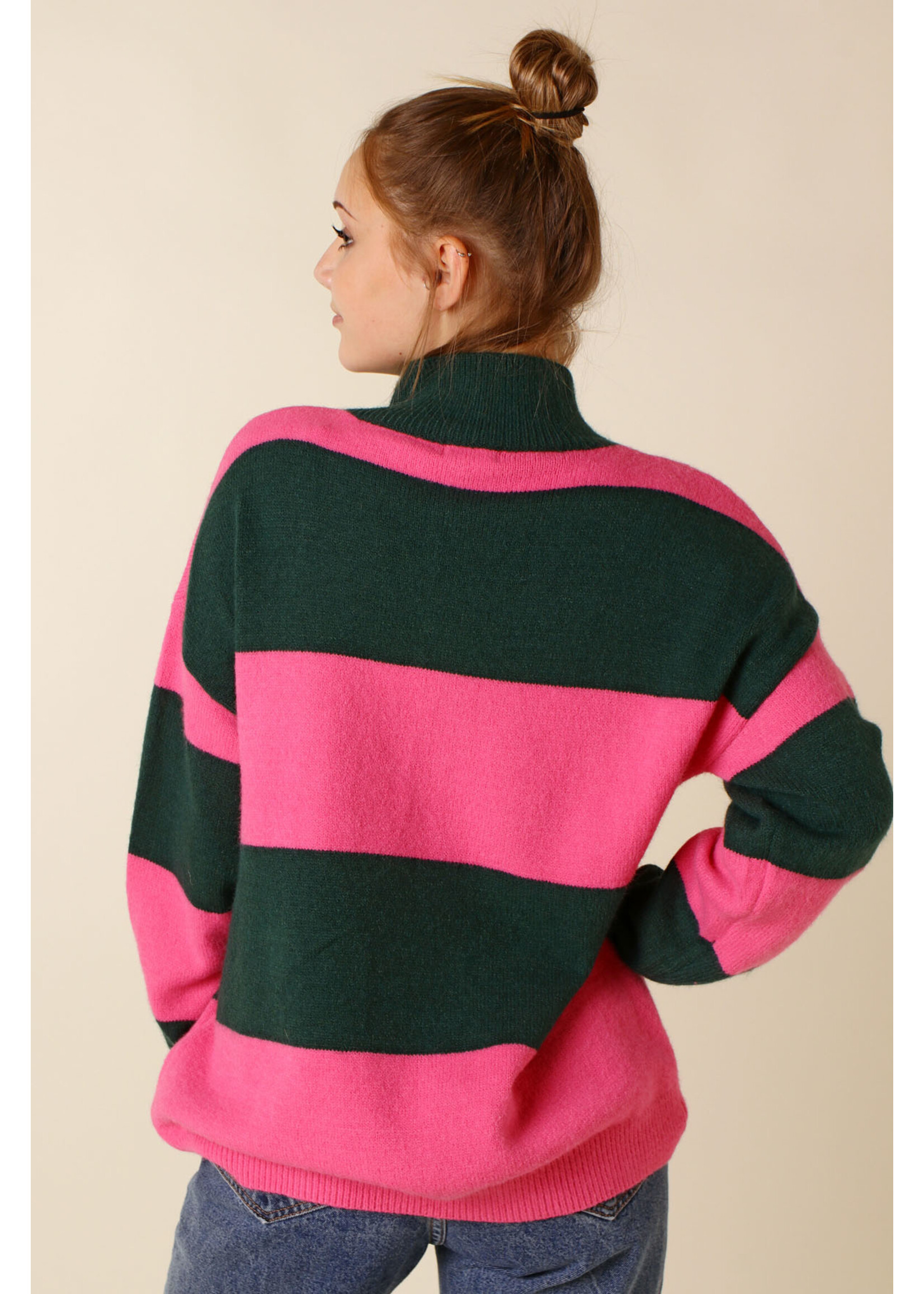 Moocci LA SWEATER Pink and Green - TU