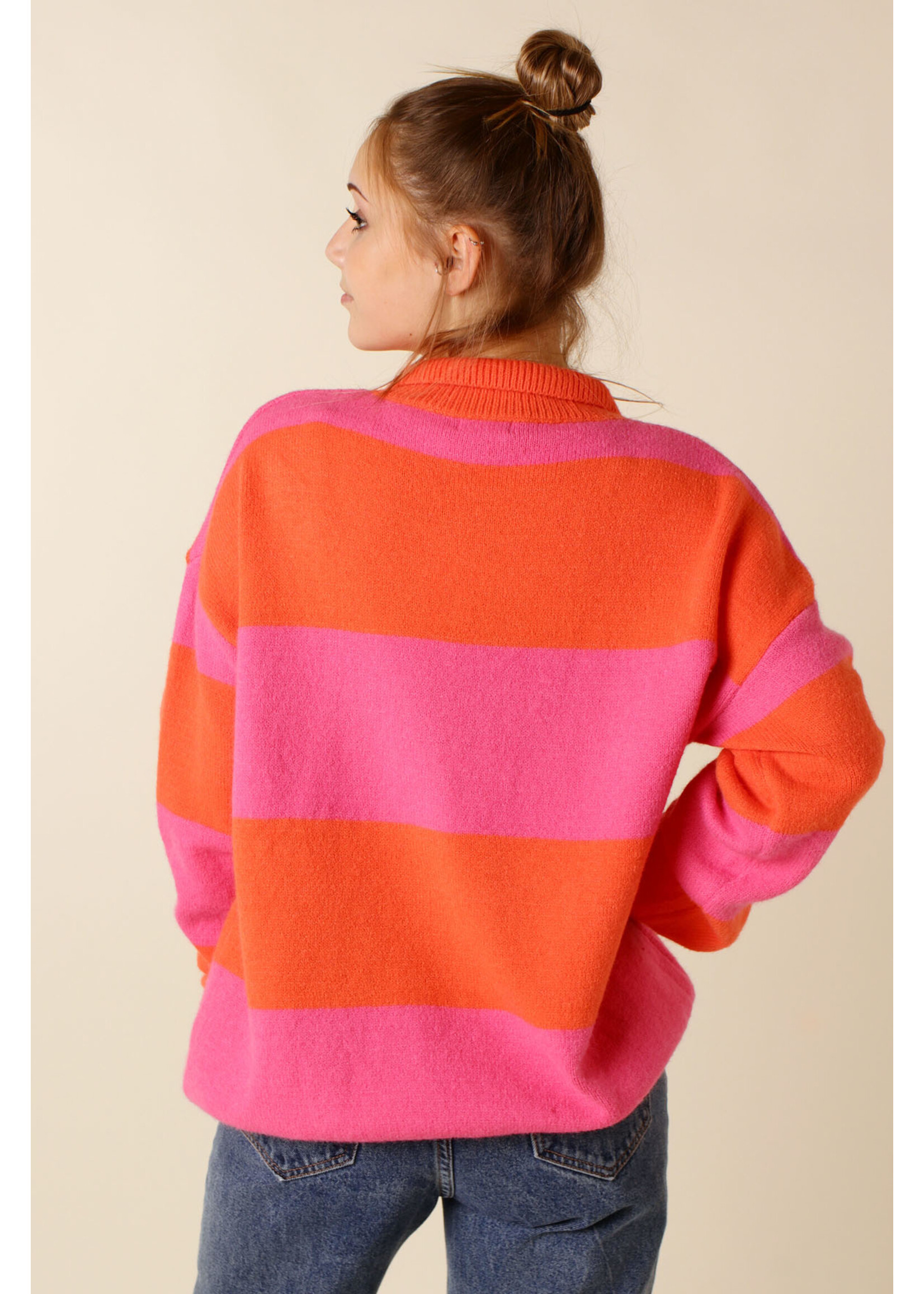 Moocci LA SWEATER Pink and Orange - TU