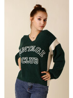 Moocci VINTAGE SWEATER  Green and Ecru - TU