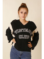 Moocci VINTAGE SWEATER  Black and Ecru - TU